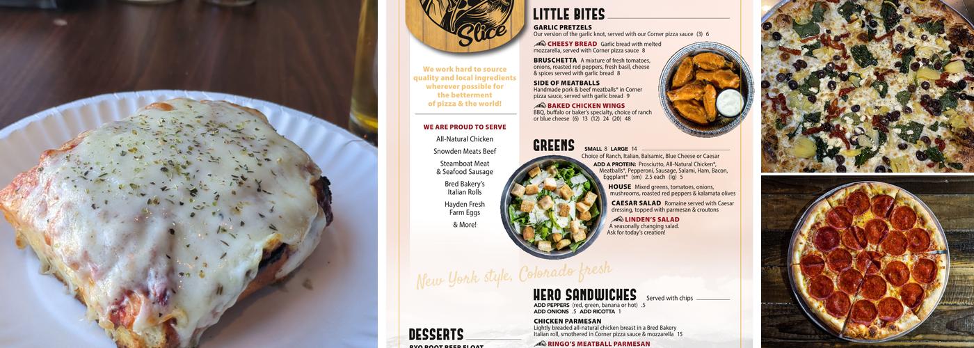 The Corner Slice Menu