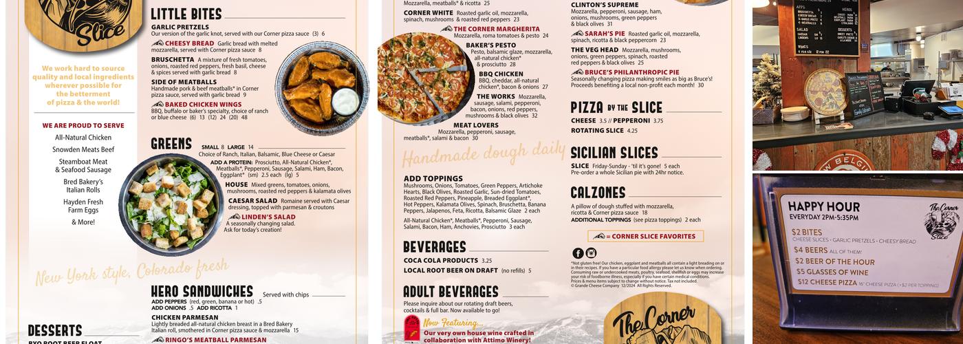 The Corner Slice Menu