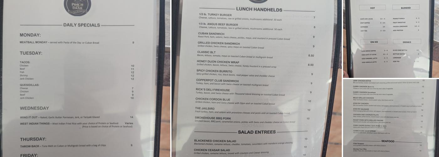 Copperpot Coffee and Kitchen Menu