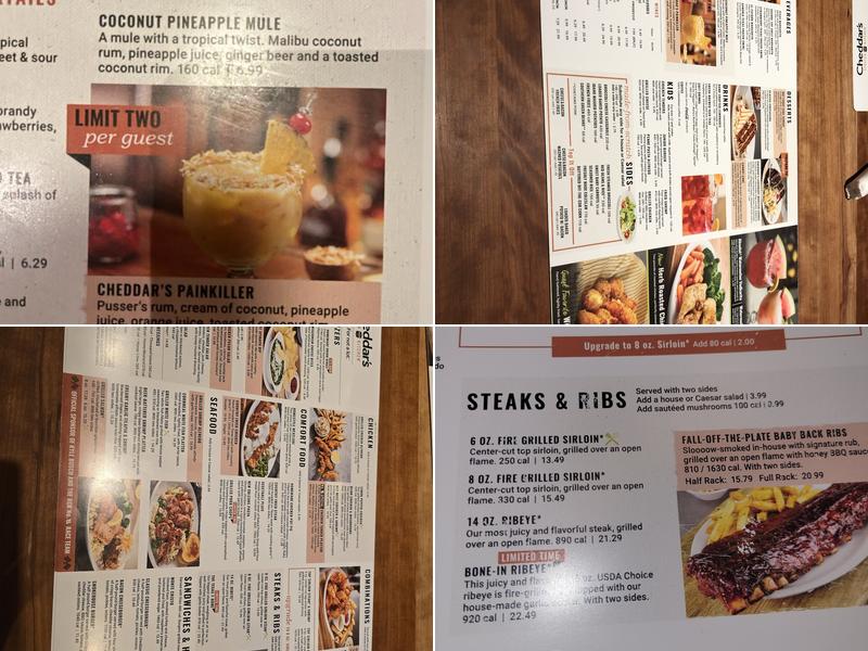 Cheddar's Scratch Kitchen Menu