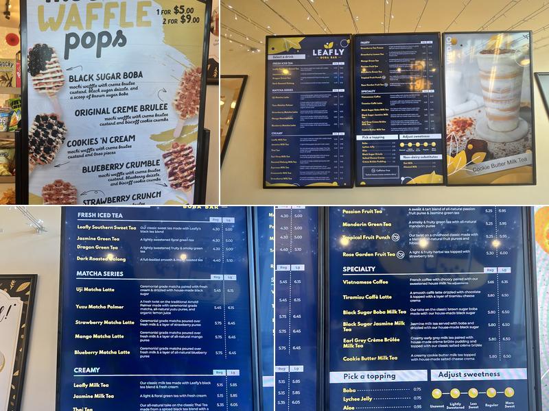 Leafly Boba Bar Menu