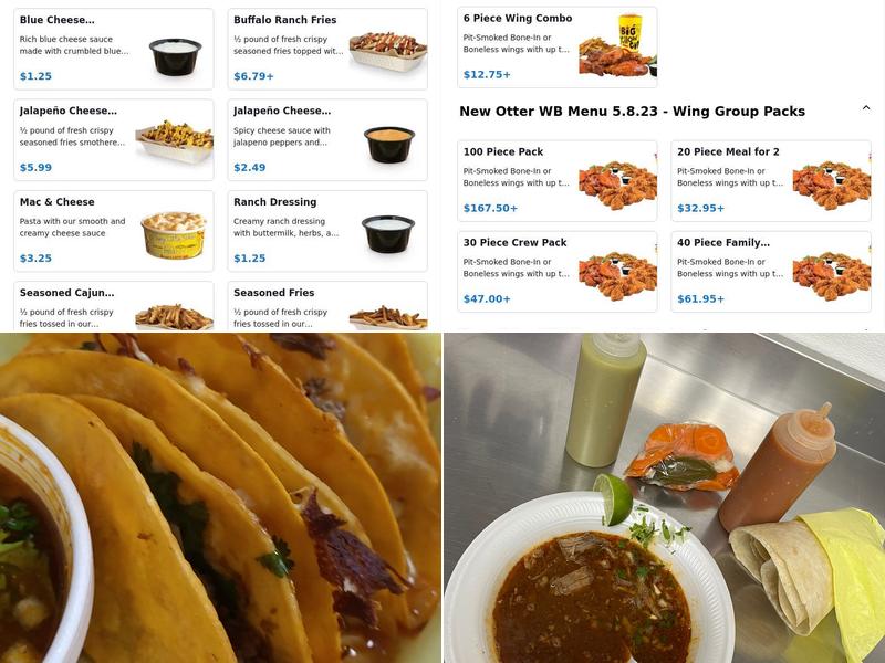 Eh Güey, Tacos? Menu