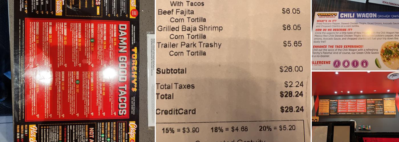 Torchy's Tacos Menu
