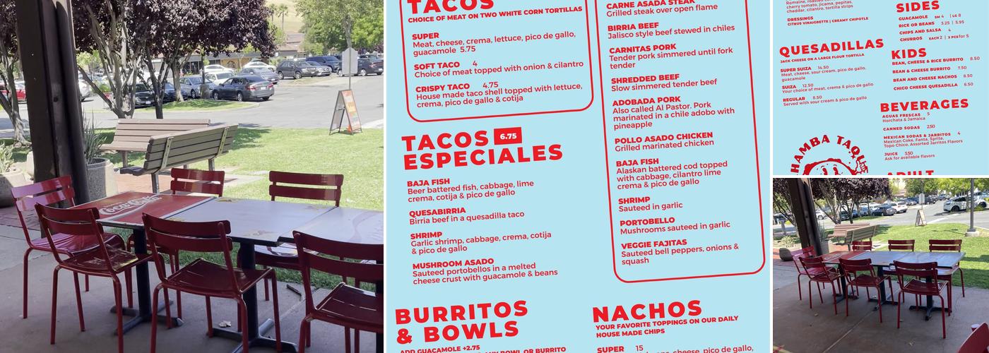 La Chamba Taqueria Menu