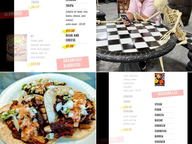 Taqueria Casa del sabor Menu