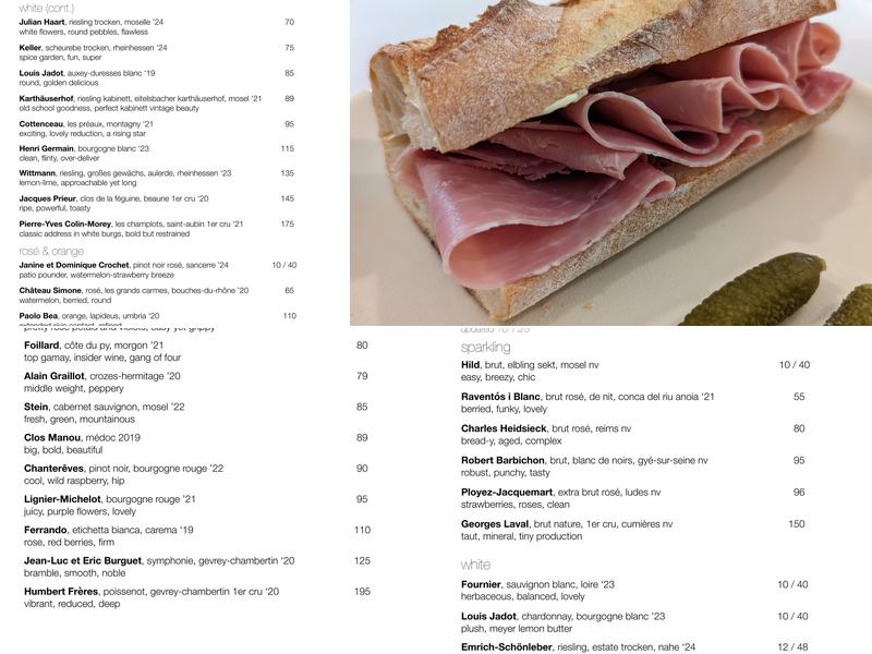 Pavé Menu
