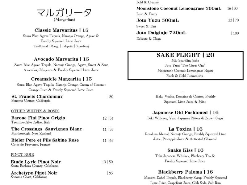 Sushi Itto Menu
