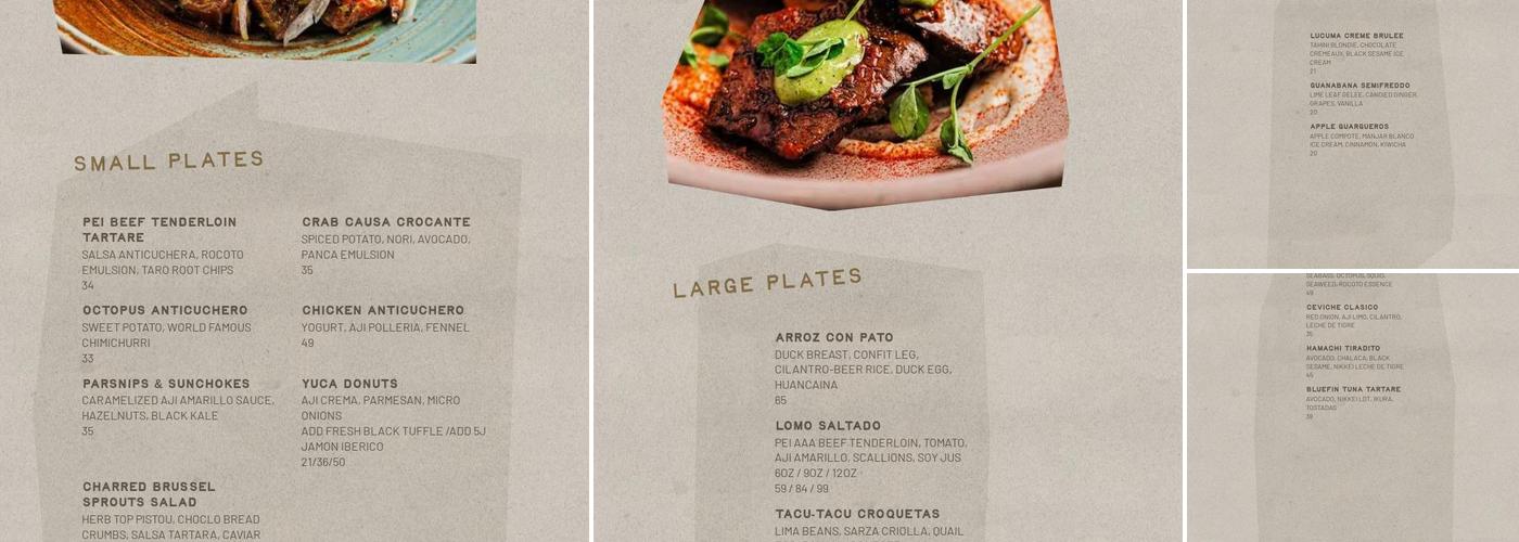 SUYO Modern Peruvian Menu