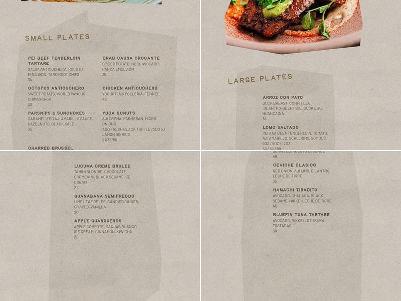 SUYO Modern Peruvian Menu
