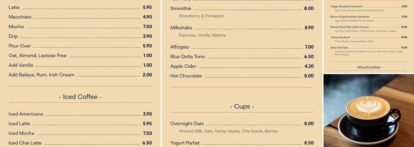 Brewing Brokers Menu