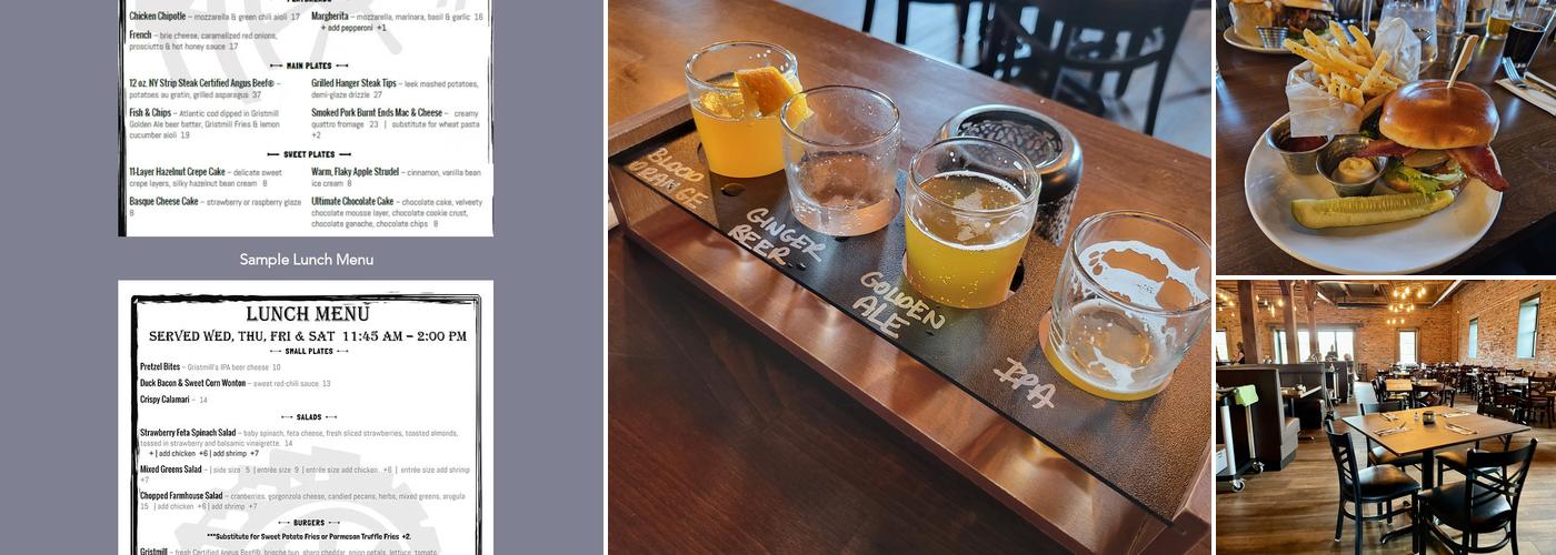 Gristmill Brewery Menu