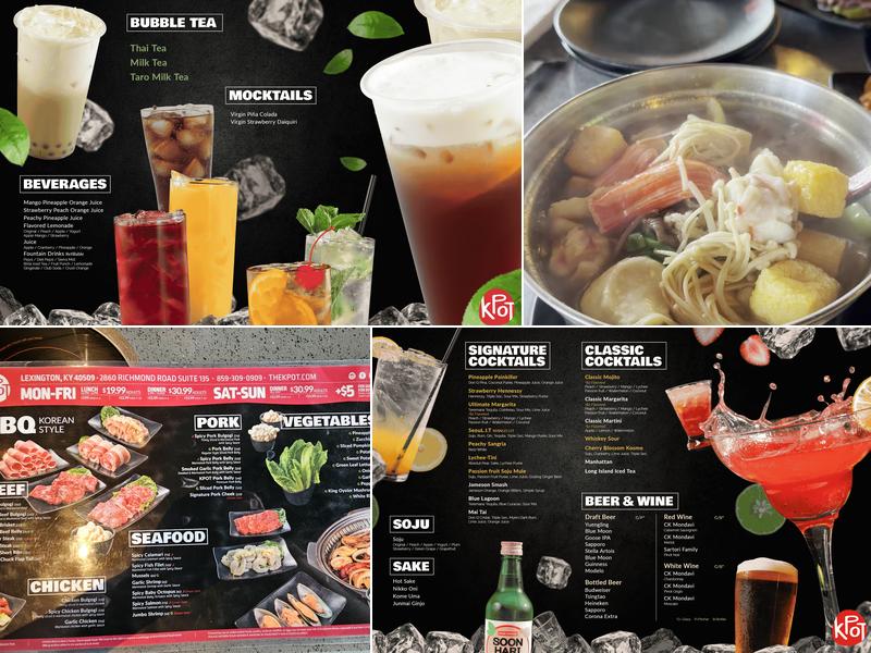 KPOT Korean BBQ & Hot Pot Menu