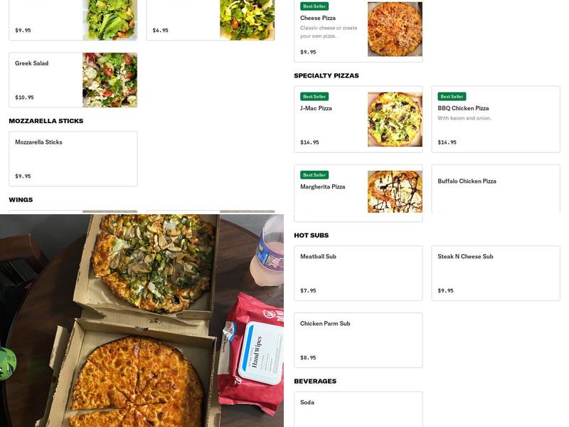 Austin’s Pizza Cape Cod Menu