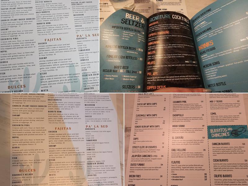 Ta’Chingon Mexican Kitchen Menu