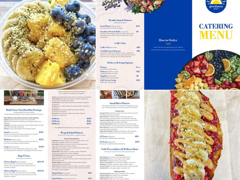 Goodness Bowls Menu