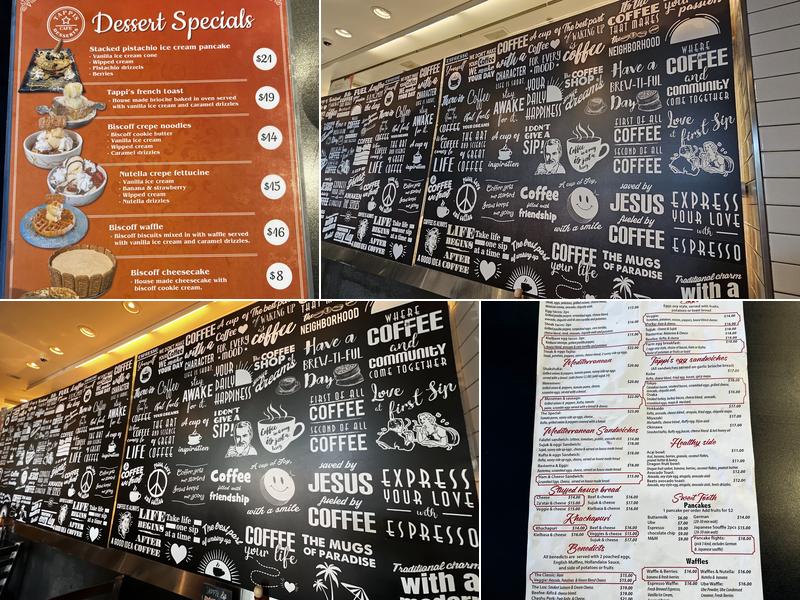 Tappi's Cafe Menu