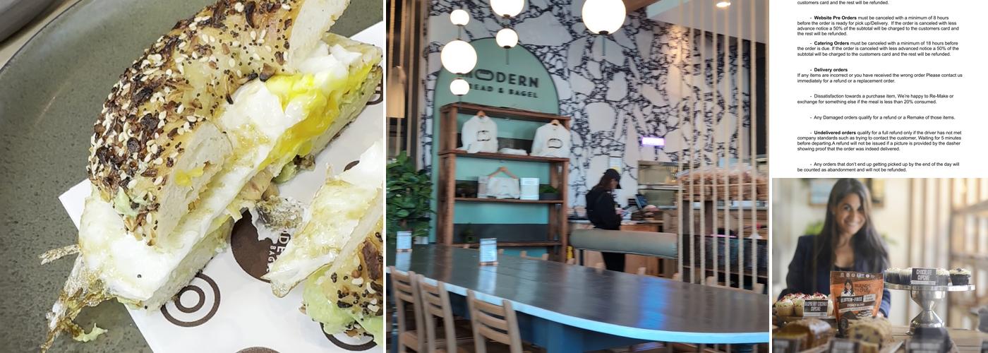 Modern Bread and Bagel Menu