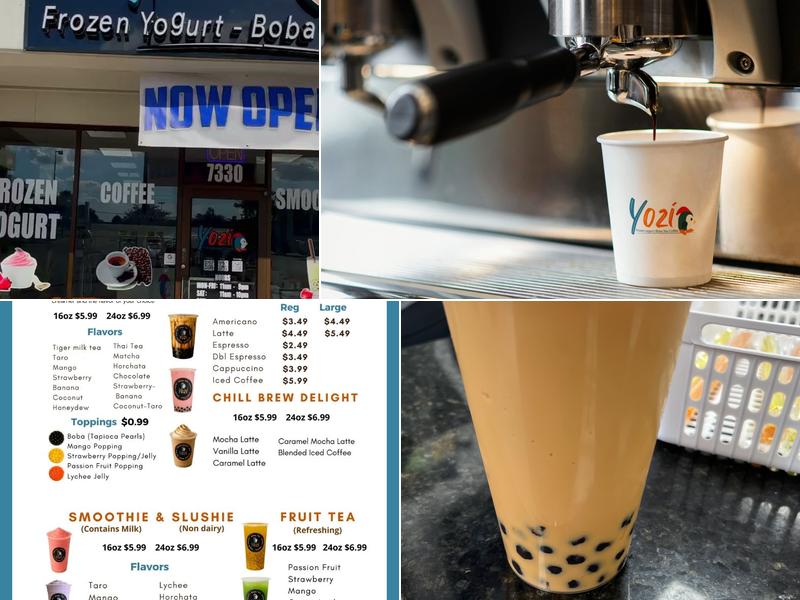 YOZI CAFE, Frozen Yogurt, Boba Tea and Smoothies Menu