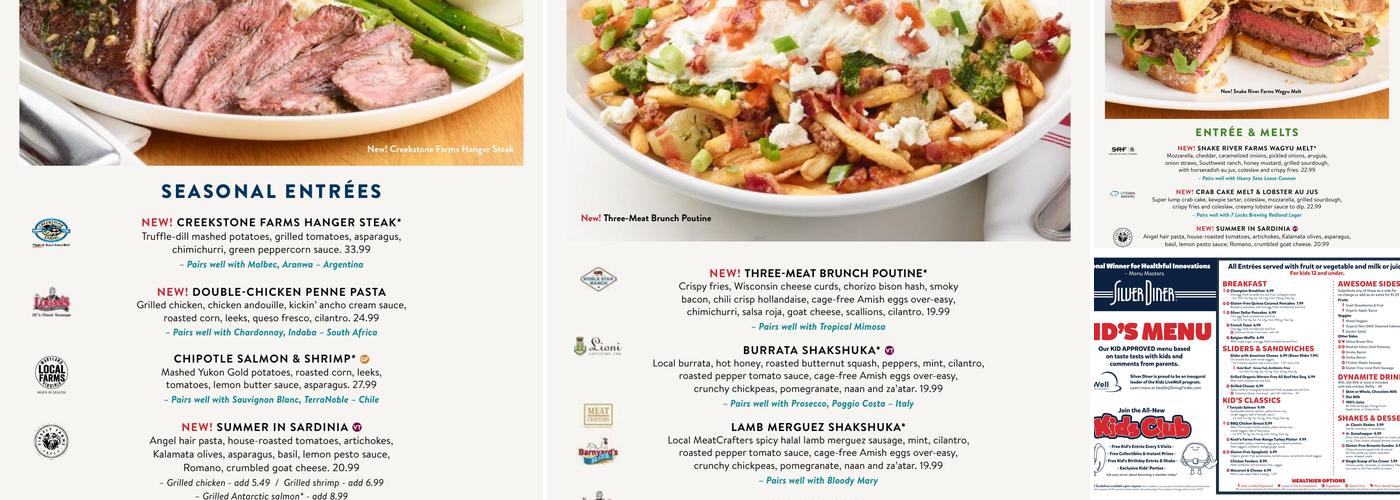 Silver Diner Menu