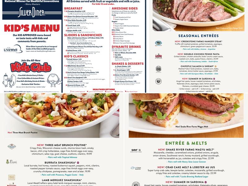 Silver Diner Menu