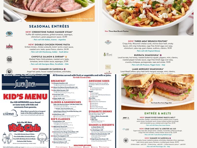 Silver Diner Menu