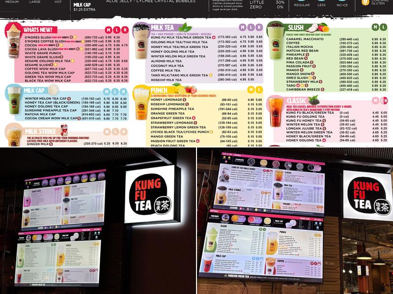 Kung Fu Tea Menu