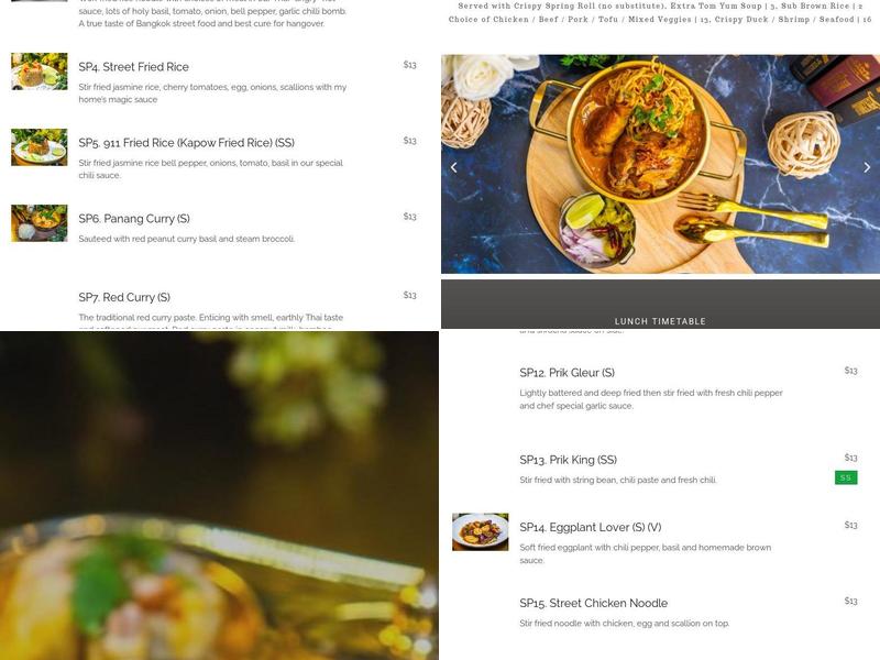 MyHome Thai Belmontchase Menu