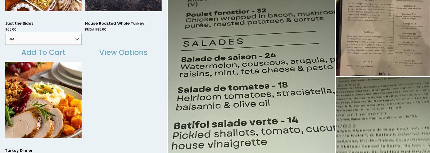 Batifol Menu