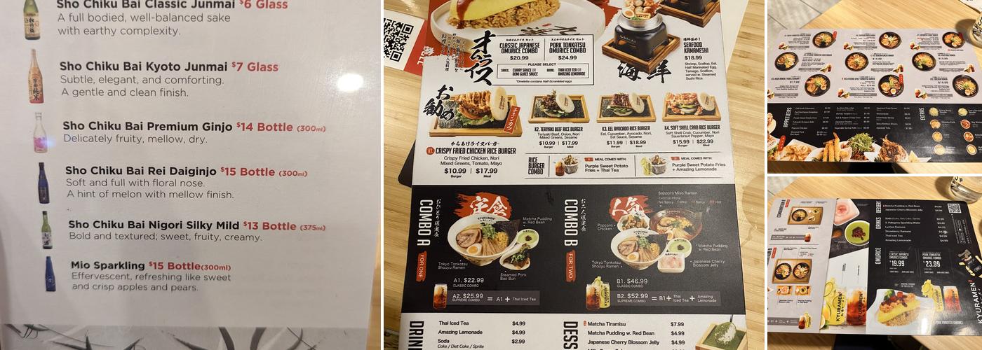 Kyuramen - Eagan Menu