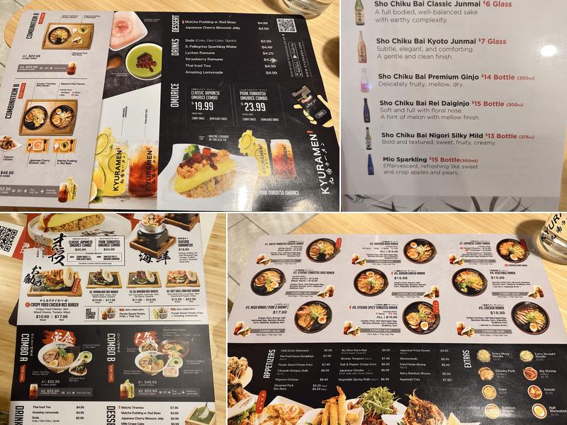 Kyuramen - Eagan Menu