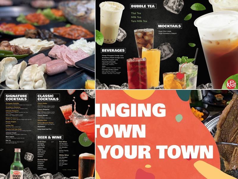 KPOT Korean BBQ & Hot Pot Menu