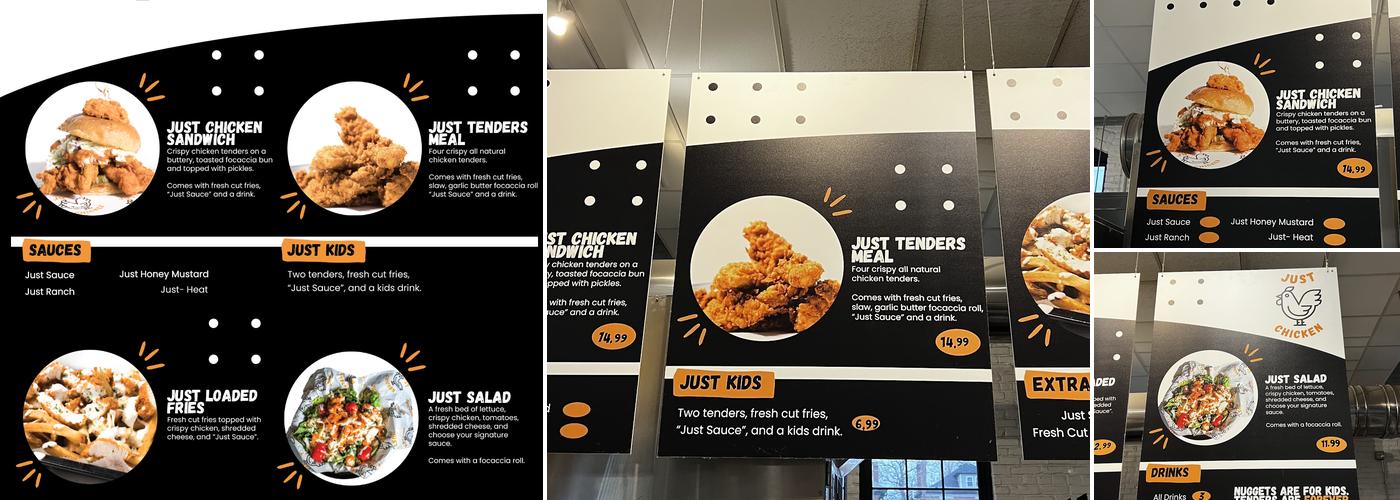 Just Chicken Menu