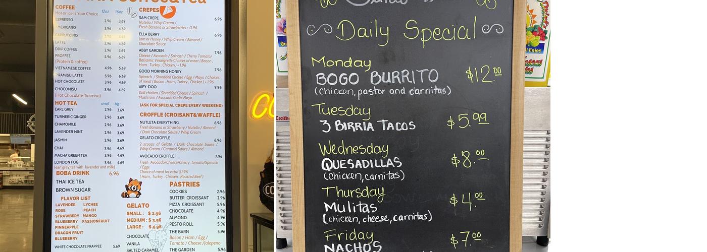 Block Party Holladay Food Hall Menu