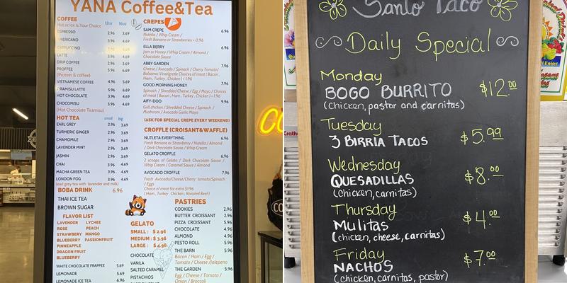 Block Party Holladay Food Hall Menu