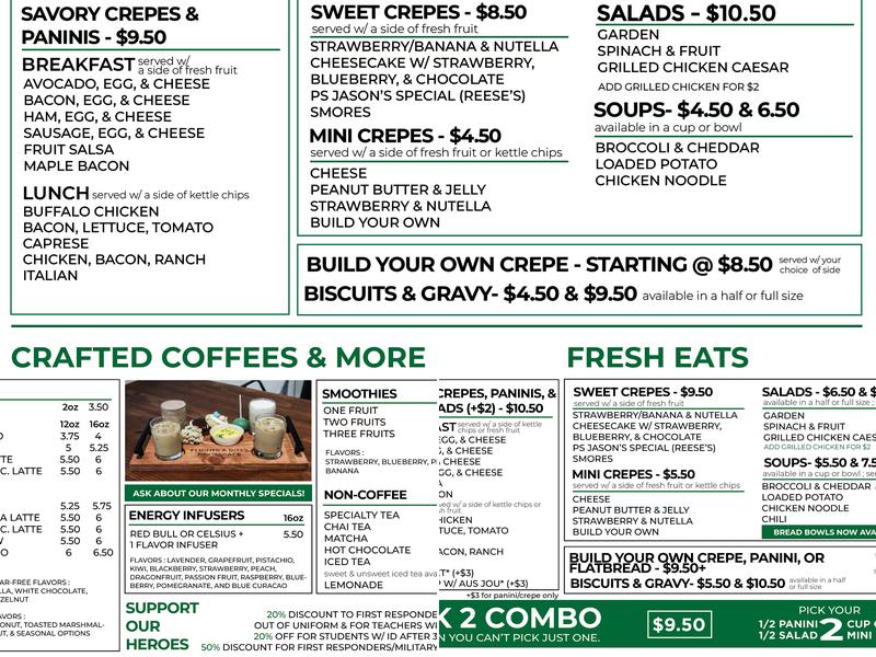 Roots Cafe Menu