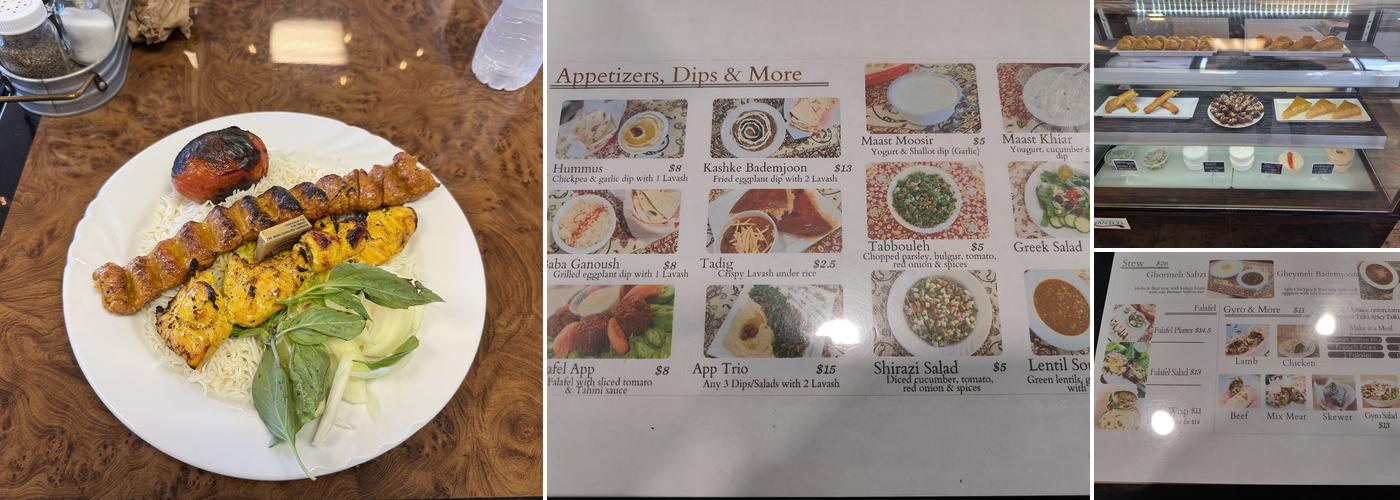 Persepolis Cafe Menu