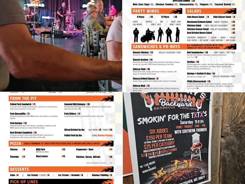 Sidecar Cafe Southaven Menu