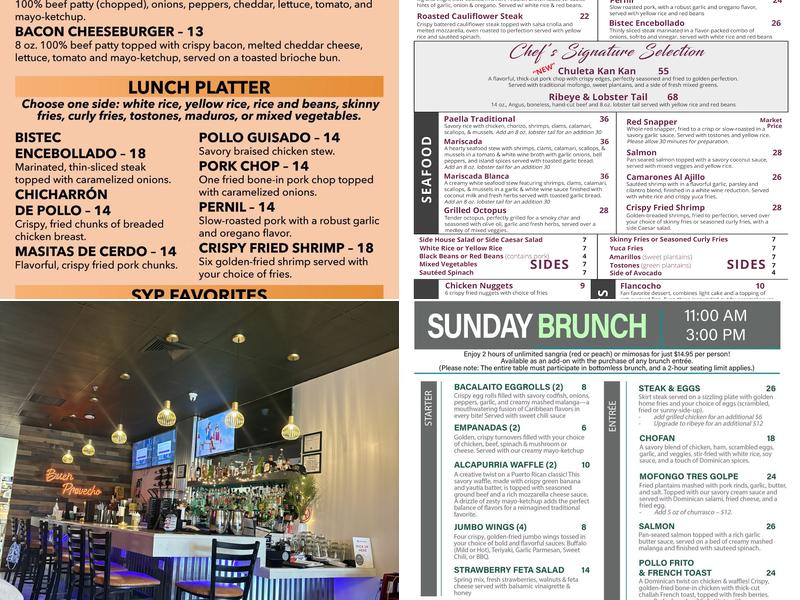 Sazón Y Pilon of Stony Point Menu