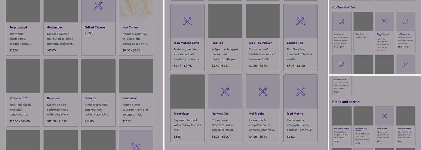 Norma’s Wappingers Menu