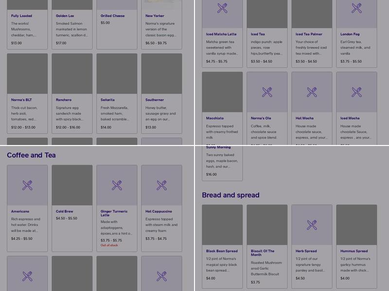 Norma’s Wappingers Menu