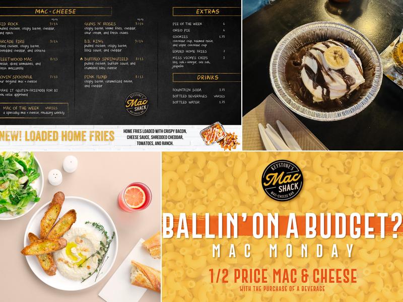 Keystone's Mac Shack - Athens Menu