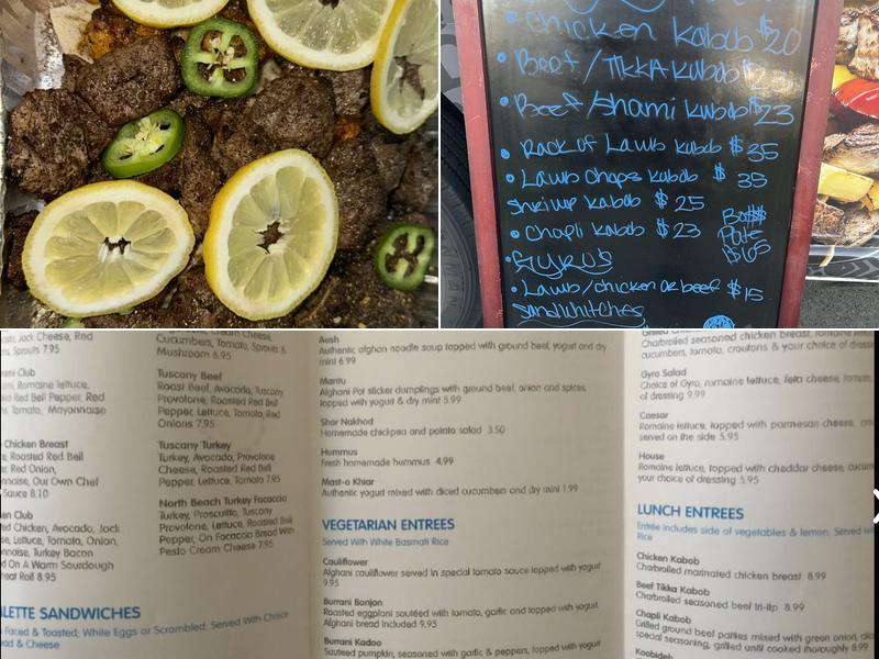 Ariana’s kabob and gyro truck Menu
