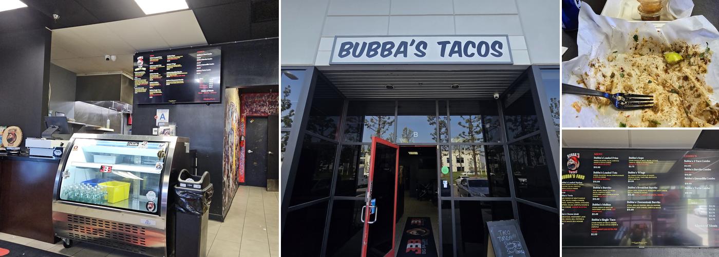 Bubba's Tacos Menu