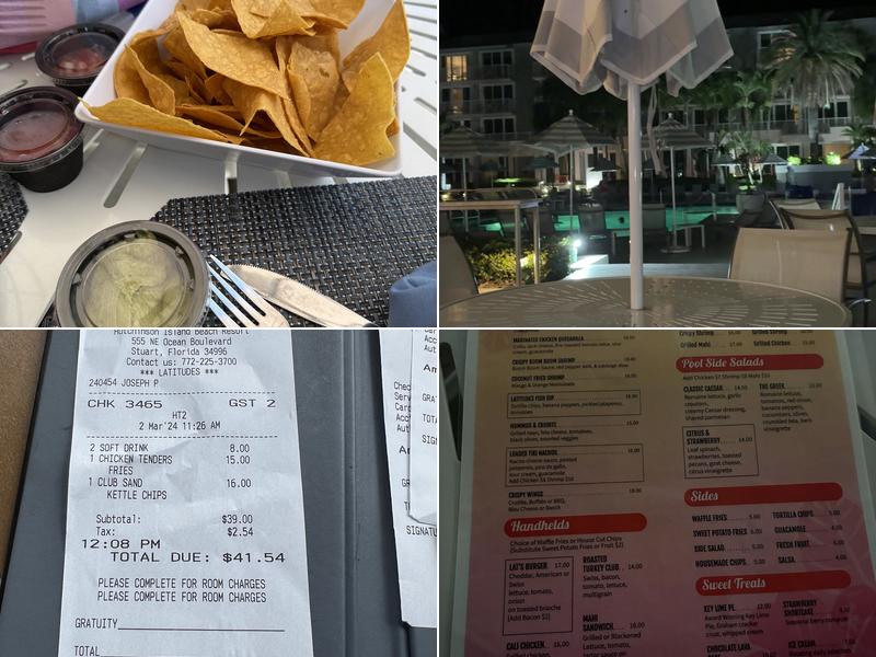 Latitudes Tiki Bar Menu