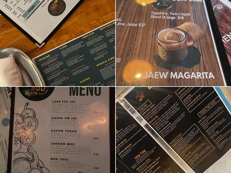 Zaab Zaab Menu