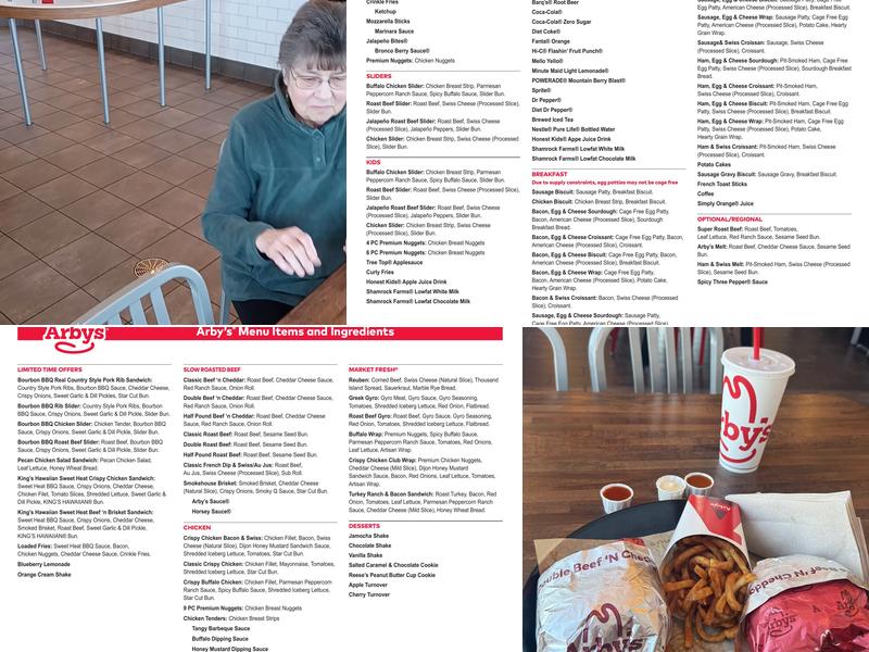 Arby's Menu