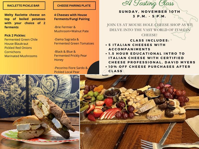 The Mouse Hole Cheese Shop Menu