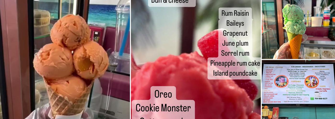 Localicious Caribbean Ice Cream Menu