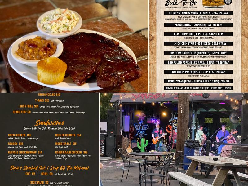 Johnny's Hideout Menu