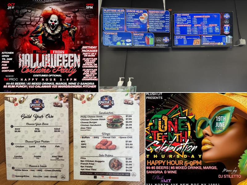 Space Grill Menu